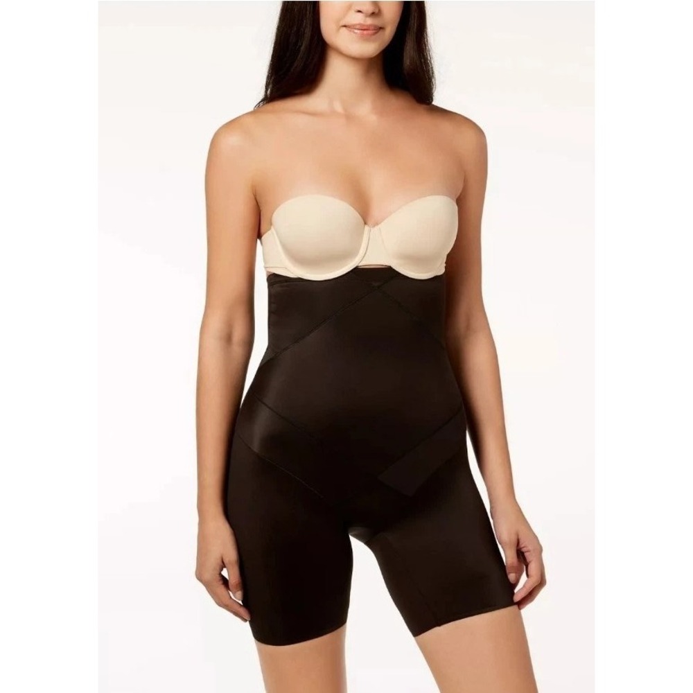 NEW Miraclesuit Hi Waist Black Tummy Tuck Shapwear Sz MED NWT Extra Firm Control